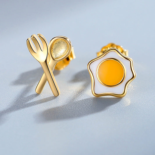 Egg + Utensils Earrings (PAIR)