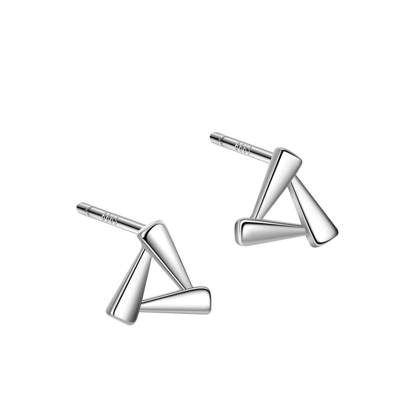 Geometric Open Triangle Stud (Pair)