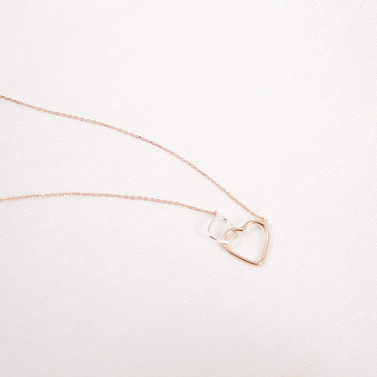 Two Tone Heart Necklace