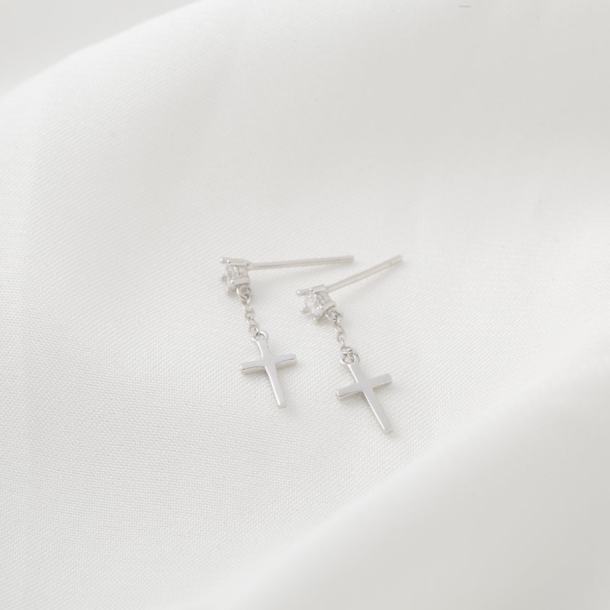 Dangling Cross Earrings (Pair)