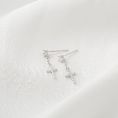 Dangling Cross Earrings (Pair)