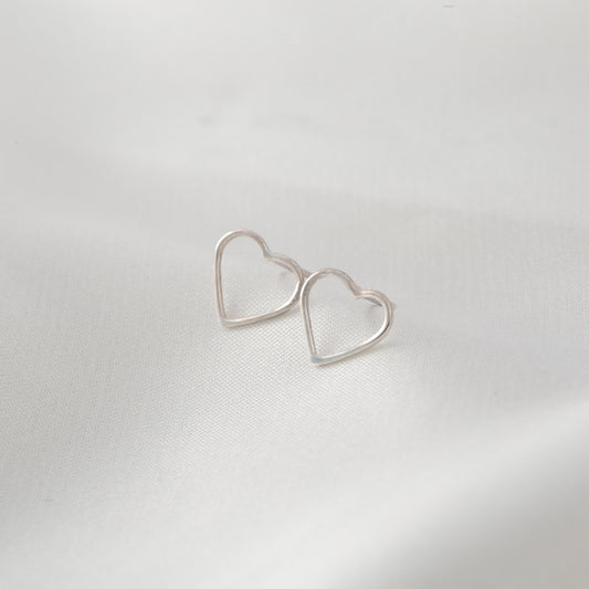 Simple Heart Stud Earring (Pair)