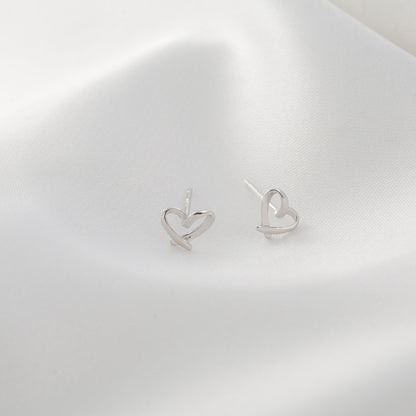 Heart Wrap Stud Earring (Pair)