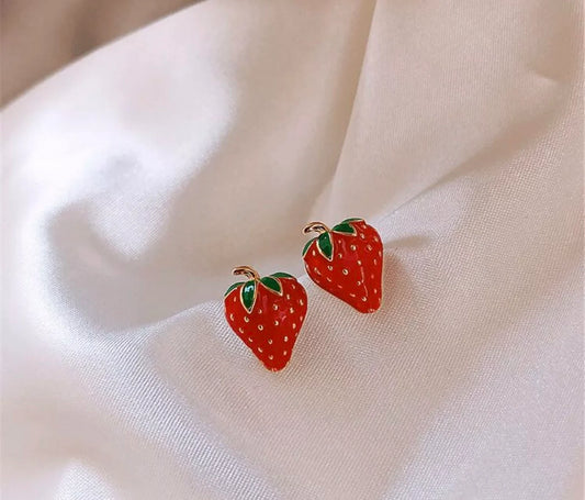 Strawberry Studs (Pair)